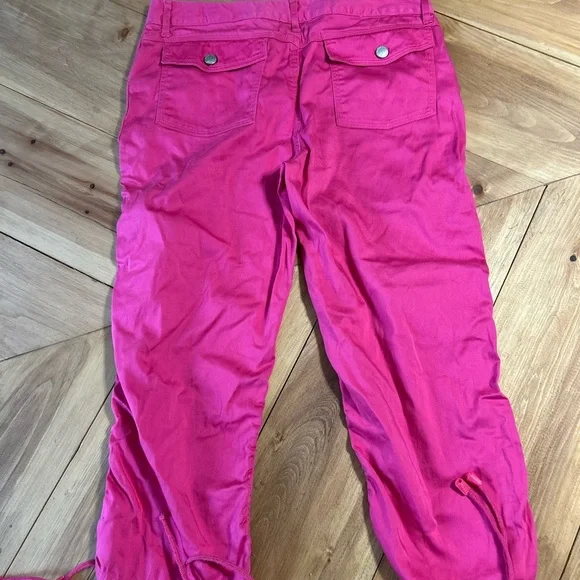 Vintage Vibrant Pink Bugle Boy Casual Capri Pants - Picture 4 of 13